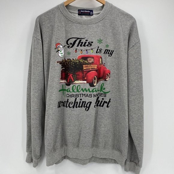 Next Atlantic Tops - Women's Sweatshirt "This is My Hallmark Christmas..." Gray Size XXL